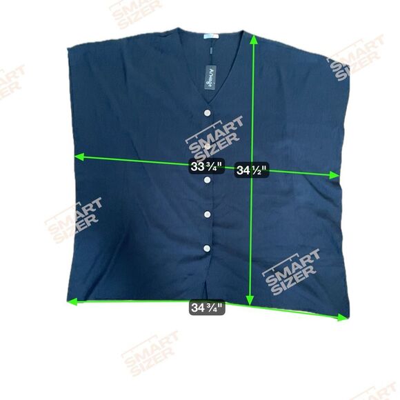 Brand New Ai'mage Women's Medium Black Swim Cover Up Button Down Top Swimwear - Picture 11 of 12